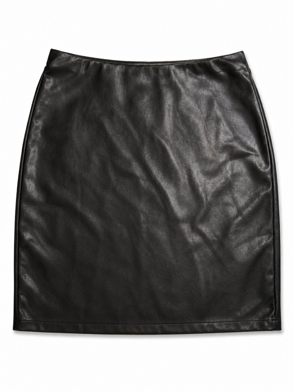 Gianni Bini Faux Leather Mini Skirt Black Y2K Office Siren Bodycon S Club Date